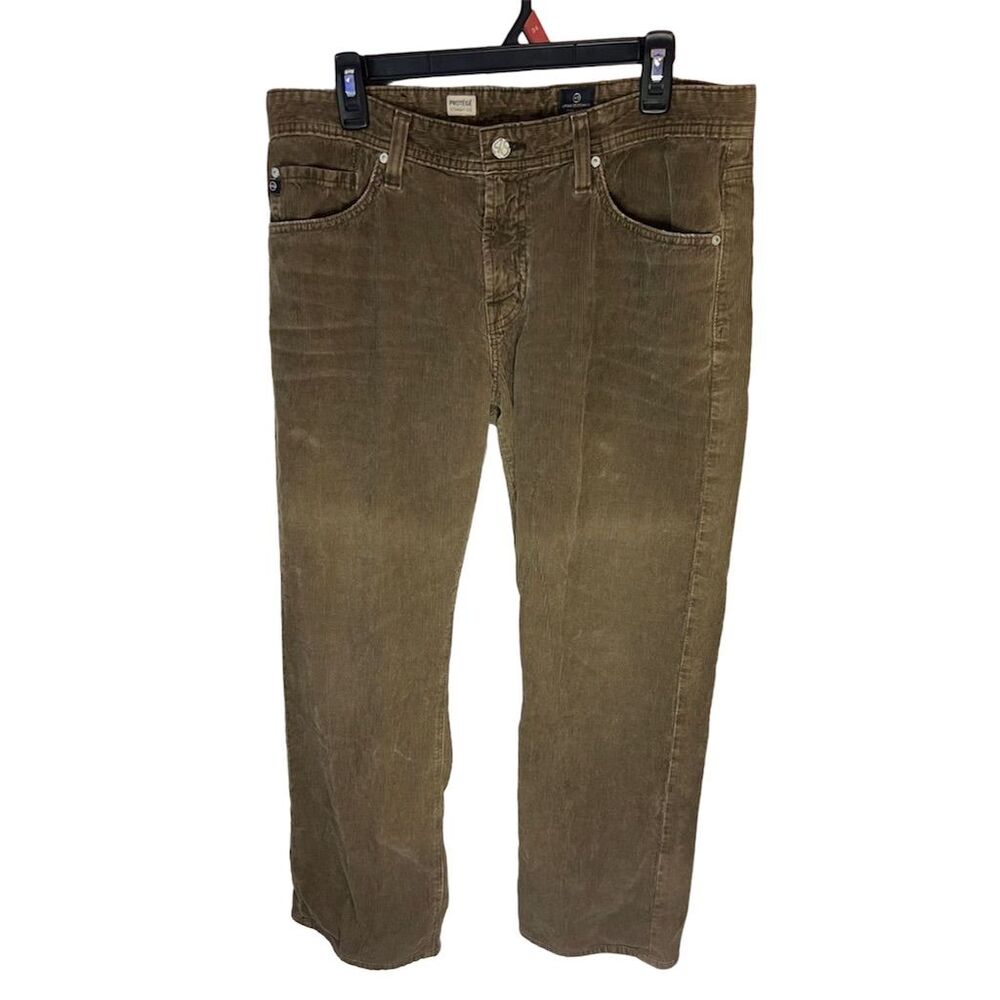 AG Adriano Goldschmied Men's Corduroy Pants Brown Size 33 Casual